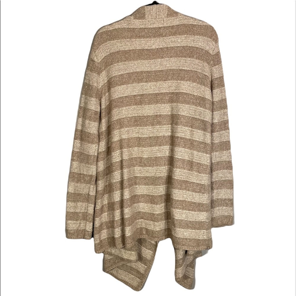 NWOT Barefoot Dreams Neutral Stripes Cozy Calypso Wrap Cardigan Sweater Size 3X - Picture 5 of 14